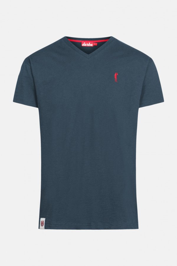 Derbe Hamburg Basic Kippes V-Neck Herren T-Shirt Zu verkaufen – Bild 5