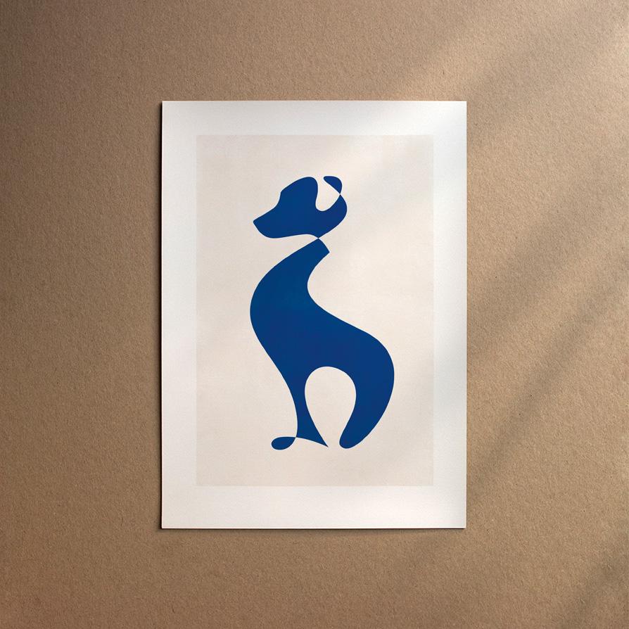 Brittany Spaniel  [Abstract-Moon] Im Angebot