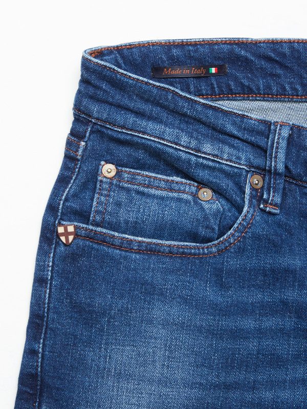 Blue de Gênes Vinci Night Jeans Mid Blue Denim Online-Schn?ppchen – Bild 5